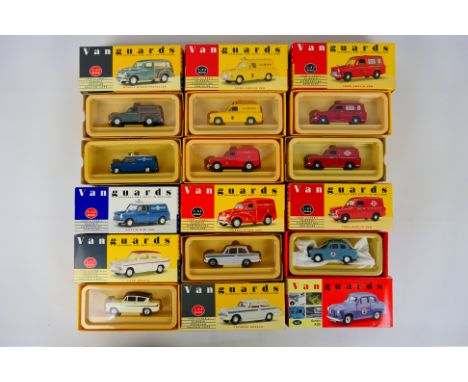 Vanguards - Nine boxed diecast vehicles from Vanguards. Lot includes VA23005 Graham Hills A35 Rally Car; VA11004 Morris Minor