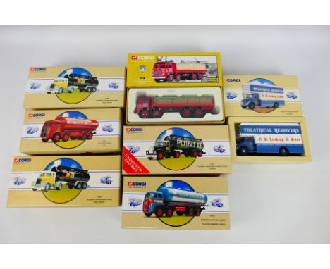 Corgi - A set of seven boxed Corgi Classics 1/50 Scale vehicles which include #24502 London Brick Company Leyland 8 Wheel Pla