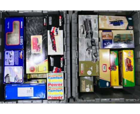 Corgi - A collection of 34 EMPTY BOXES from various modern Corgi ranges, including British Road Services; Guy Warrior; Milita