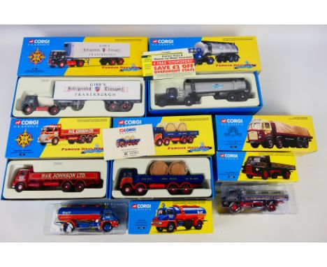 Corgi - A set of seven boxed Corgi 1/50 Scale vehicles which include #28201 Gibb's of Fraserburgh Atkinson Refrigerated Box T