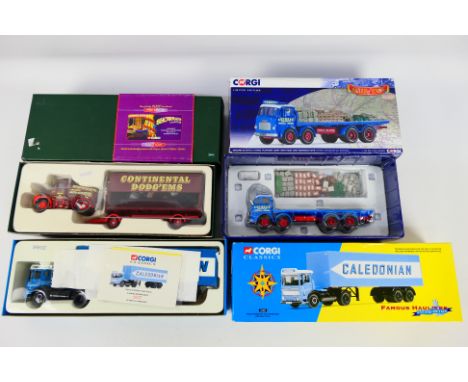 Corgi - A set of three boxed Corgi 1/50 Scale vehicles consisting of #CC10605 Leyland Octopus 8 Wheel Platform Lorry with Fru