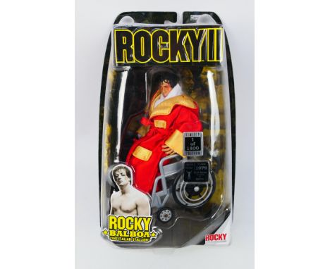 Jakks Pacific - Rocky - A Jakks Pacific unopened blister pack of Rocky Balboa(post fight) at Hospital"Wheelchair Rocky"(79035