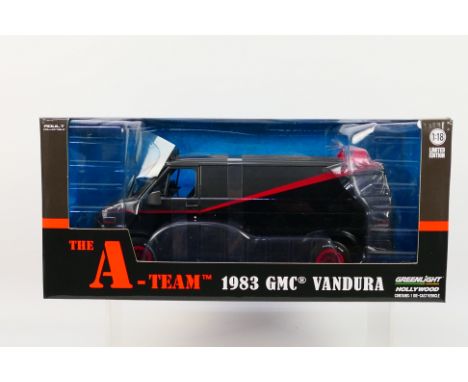 Greenlight - A boxed 1:18 scale Limited Edition Greenlight #13521 Greenlight 'Hollywood' 1983 GMC Vandura 'The A-Team'. The m