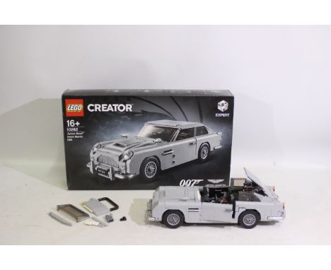 Lego - A boxed 2018 Lego #10262 James Bond Aston Martin DB5. The model is constructed, with very dusty signs of display with 