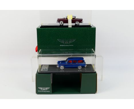British Heritage Models - 2 x Singer Vogue models in 1:43 scale, a 1962 saloon # MC.06 and a 1966 estate car # MC.06a. They a