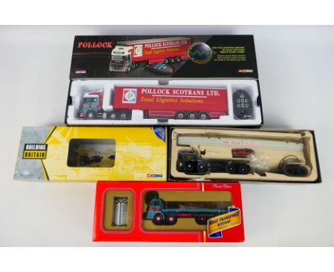 Corgi - A set of three boxed Corgi 1/50 Scale vehicles consisting of #CC12931 Scania Topline Curtainside Trailer Pollock(Scot