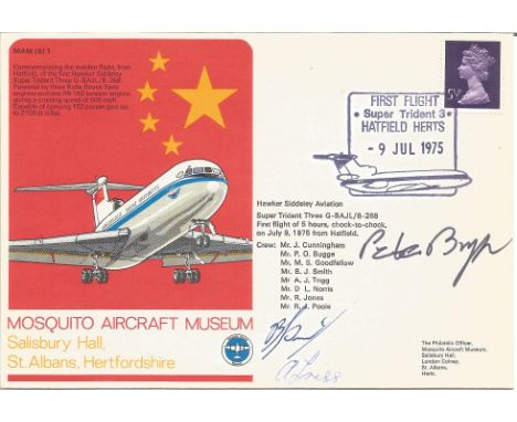 A J Trigg, B J Smith, P O Bugge signed Mosquito Aircraft Museum MAM(S)1 official cover. Signatures are from the crew who flew