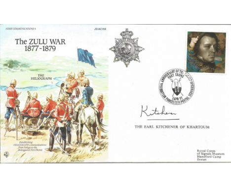 The Zulu War signed by The Earl Kitchener of Khartoum official cover JSAC59. Army Communications 4 JS(AC)59. GB stamp and 13t