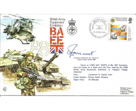 Ltnt Col K Farrant signed cover. Good Condition. All signed pieces come with a Certificate of Authenticity. We combine postag