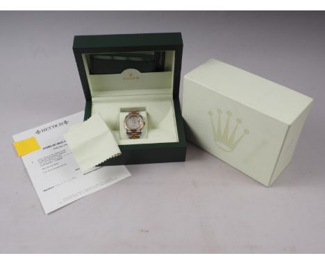 A gentleman's steel and 18ct yellow gold Rolex Oyster Perpetual chronometer Datejust Automatic with fluted bezel, Jubilee bra