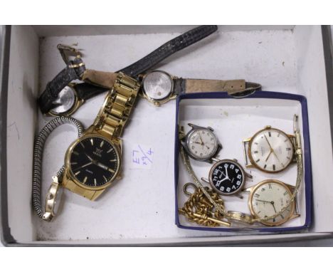 NINE WRISTWATCHES TO INCLUDE TIMEX, RAVEL SEKONDA, ETC
