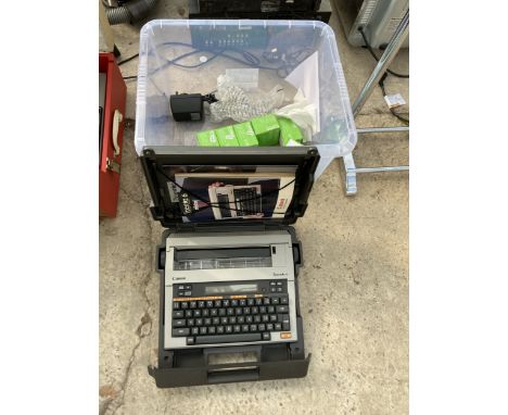 A CANON TYPESTAR 6 TYPEWRITER AND CARTRIDGES
