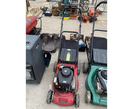 A SOVEREIGN PETROL ROTARY LAWN MOWER WITH GRASS BOX
