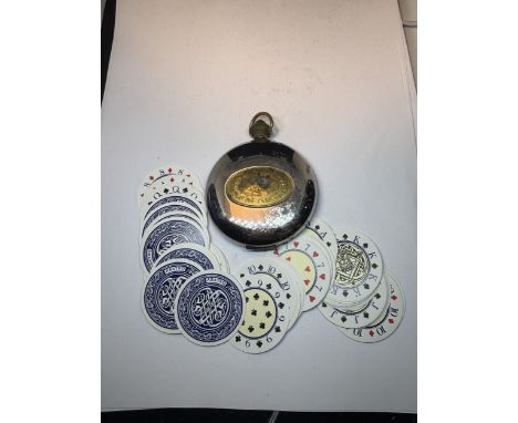 THE DALVEY PLAYING CARD CASE IN THE FORM OF A POCKET WATCH WITH CARDS (GRANTS OF DALVEY)