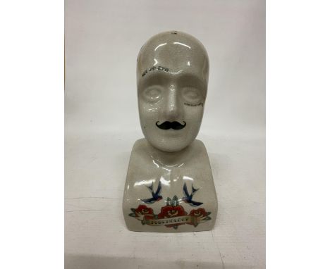 A LARGE CERAMIC PHRENOLOGY HEAD, HEIGHT 27CM