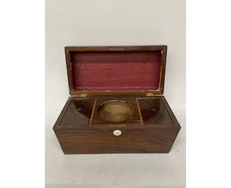 A VIANTAGE ROSEWOOD TEA CADDY