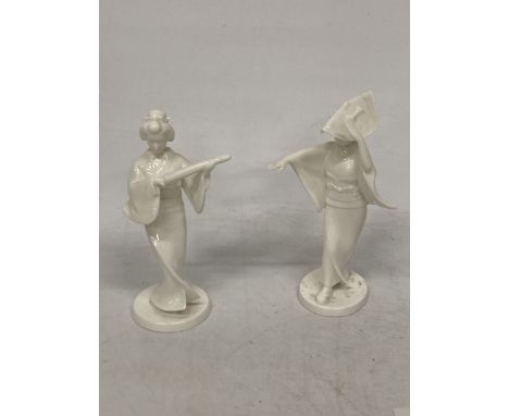 TWO NORITAKE CHINA NIPPON TOKI FIGURES