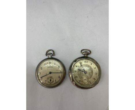 TWO VINTAGE POCKET WATCHES ONE ROAMER AND ONE VOLO