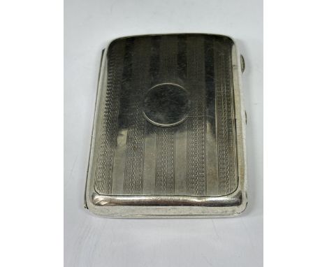 A HALLMARKED CHESTER 1918 SILVER CIGARETTE/CHEROOT CASE