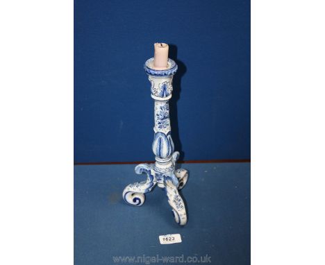 An early Delft Candlestick