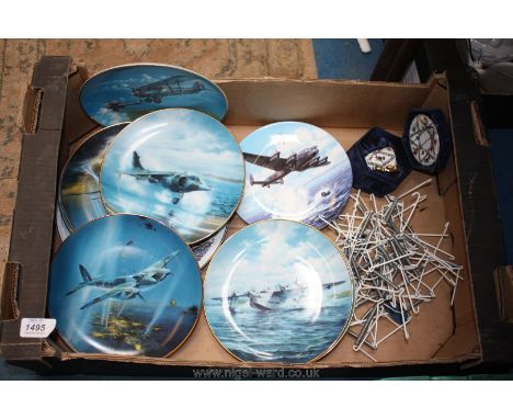 A quantity of aircraft display Plates including Royal Worcester 'Hold at 60 ft', etc.