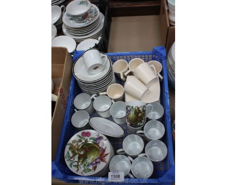 A Limoges ''Lazeyras'' pattern part Coffee Set including eight cups and saucers, a Saciete Francaise part Coffee Set and a De