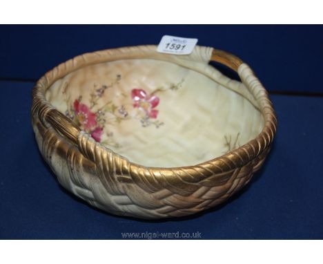 A Royal Worcester blush ivory Fruit Bowl