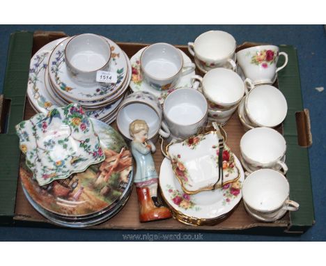 A quantity of china including part Teaset 'Woodhill', a Duchess bone china Teaset decorated with roses and set of eight Wedgw