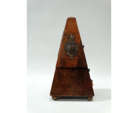 Metronome - A mid 19th century mechanical rosewood cased 'Maelzel, London' metronome, of obelisk form, striking on a bell, he