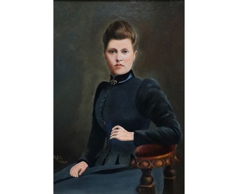 Portrait Of A LadyOil on boardInitialled RHJ and dated 1900FramedPicture size 43 x 29.5cmOverall size 66 x 53cm