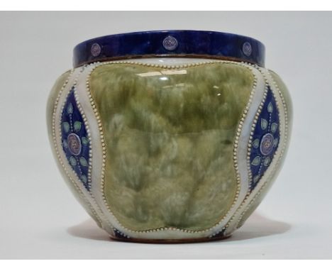 Royal Doulton - An Art Nouveau jardiniere, 7803 and maker's mark H to base, height 20.5cm, width 17cm. 