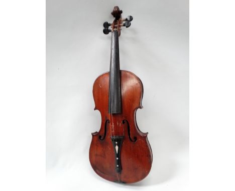 Violin - With label within 'Nachahmung Von Stradivarius Fecit Anno 1705', inlaid with double stringing, two piece back, overa