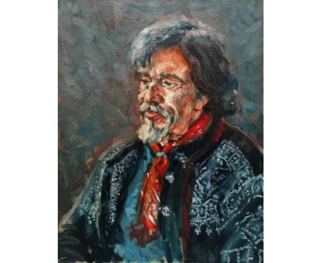 JOHN TONKIN (XX) Portrait of a gentleman Oil on canvas board Name verso 50.7 x 40.5cm