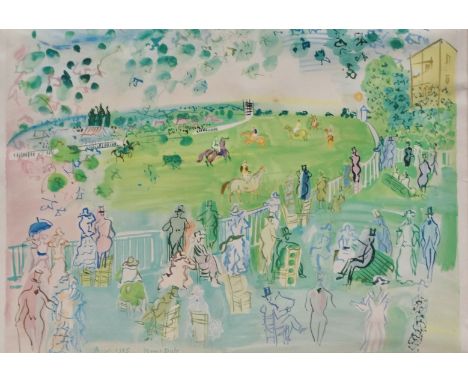 After Raoul Dufy (1877-1953) Ascot 1935 A coloured print Framed  Picture size 49 x 66cm Overall size 61.3 x 82.5cm