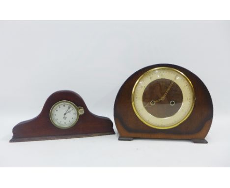 Smiths mantle clock and an Art Deco mantle clock (2 