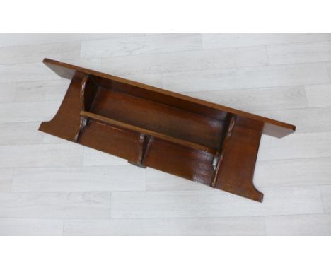 Mahogany wall shelf, 20 x 72cm 