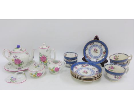 Collection of Copeland Late Spode Marlborough patterned table wares together with a collection of Booths Lowestoft Border tab