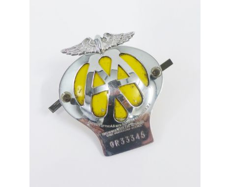 Vintage AA car badge No OR33345 