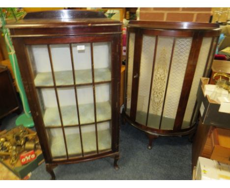 TWO VINTAGE CHINA CABINETS A/F