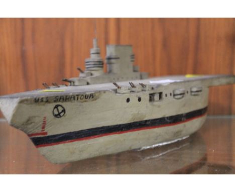 VINTAGE SCRATCH BUILT BATTLESHIP 