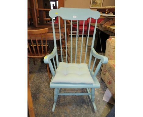 A VINTAGE PAINTED ROCKING CHAIR