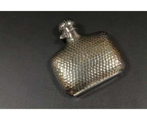 ANTIQUE SILVER PLATE SPIRITS FLASK