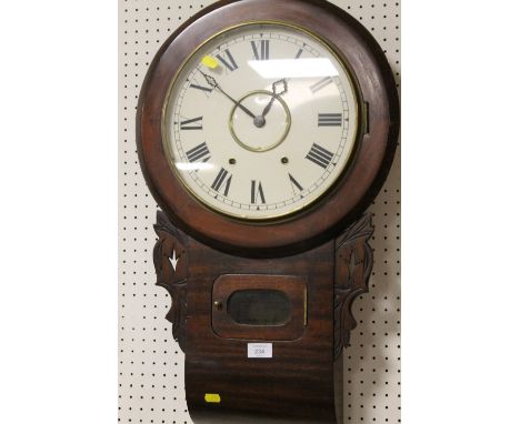A VINTAGE DROP DIAL WALL CLOCK 