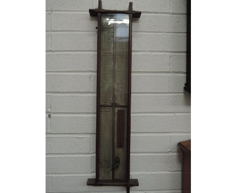 A 19th century oak cased Admiral Fitzroy barometer of traditional design
