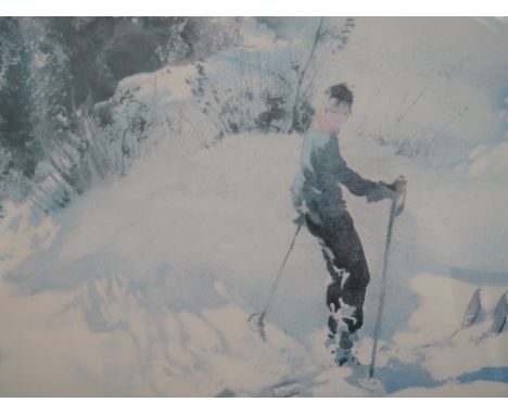 A Limited Edition print after William Russell Flint, skier