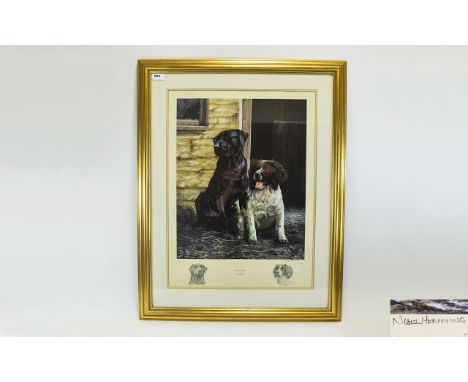 Nigel Hemming Pencil Signed Ltd and Numbered Edition Lithograph / Print. No 54 of 850 Copies. Titled ' Stable Mates ' Mounted