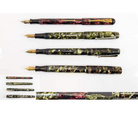 A Good Collection of Vintage Fountain Pens. Comprises 1/ M & C Ltd ( Macniven and Cameron ) Waverley Series, Pickwick Fountai