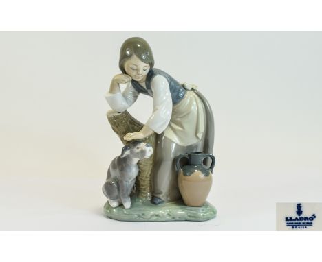 Lladro Porcelain Figurine ' Caress and Rest ' Model No 1246. Issued 1972 - 1990. Sculpture Juan Huerta. Height 8.25 Inches. M