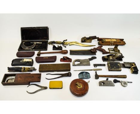 Collection of Old Assorted Collectable Tools including precision tool instruments, rulers etc