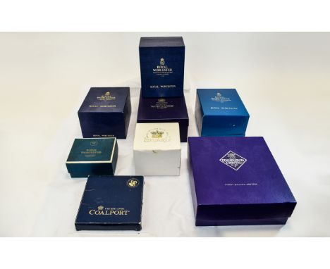 Collection Of Boxed China/Crystal To Include Royal Worcester Golden Jubilee Coffee Cup & Saucer Set, Royal Worcester Egg Codd